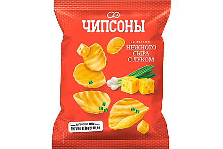 «Чипсоны», чипсы со вкусом нежного сыра с луком, 40 г