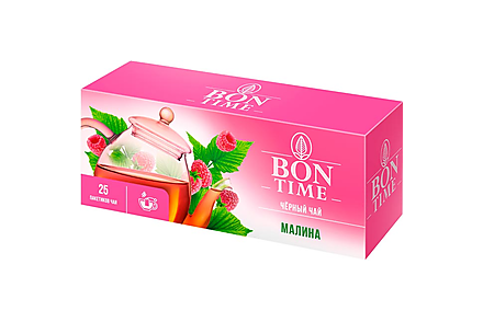 «Bontime», чай черный «Малина», 25 пакетиков, 37,5 г