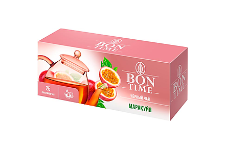 «Bontime», чай черный «Маракуйя», 25 пакетиков, 37 г