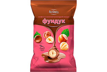 «Nut Story», конфеты «Фундук» в молочной шоколадной глазури (упаковка 0,5 кг)