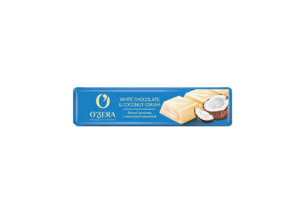«O'Zera», шоколадный батончик White & Coconut cream, 45 г