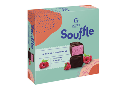 «O'Zera», конфеты Souffle с малиной в тёмном шоколаде, 360 г
