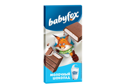«BabyFox», молочный шоколад, 90 г