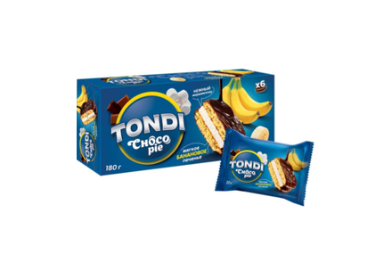 «Tondi», choco Pie банановый, 180 г