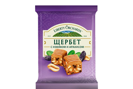 «Liberty Orchards», щербет с изюмом и арахисом, 140 г