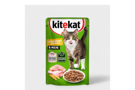 Влажный корм для кошек «Kitekat» «Аппетитная курочка» в желе, 85 г