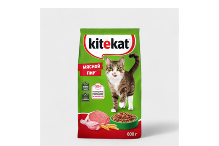 Корм для кошек сухой «Kitekat» «Мясной Пир», 800 г