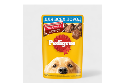 Влажный корм для собак «Pedigree» Говядина в соусе, 85 г