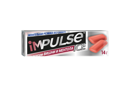 «Impulse ICE», жевательная резинка со вкусом вишни и ментола, 14 г