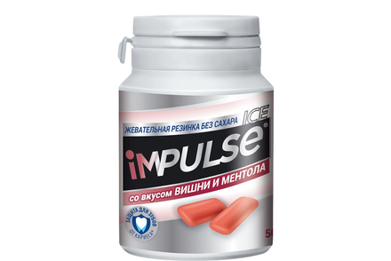 «Impulse ICE», жевательная резинка со вкусом вишни и ментола, 56 г