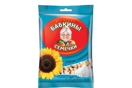 «Бабкины семечки», семечки жареные, солёные, очищенные, 100 г