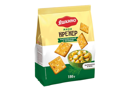 «Яшкино», крекер мини картофельный с зеленью, 180 г