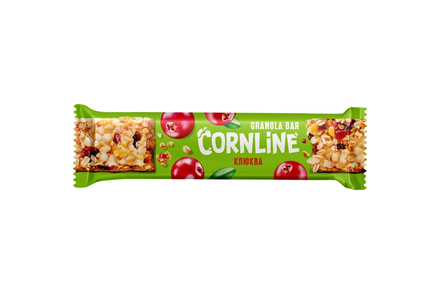 «Cornline», зерновой батончик с клюквой, 30 г