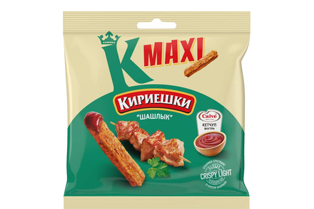 «Кириешки Maxi», сухарики со вкусом «Шашлык» и с кетчупом «Calve», 75 г «Кириешки Maxi», сухарики со вкусом «Шашлык» и с кетчупом «Calve», 75 г