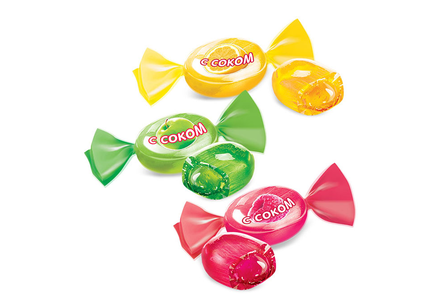 Карамель с соком малины, яблока и лимона (упаковка 1 кг) Карамель с соком малины, яблока и лимона (упаковка 1 кг)