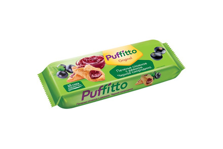 «Puffitto original», печенье с начинкой со вкусом смородины, 125 г