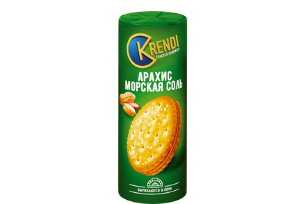 «Krendi», крекер-сэндвич Peanut&sea salt, 170 г