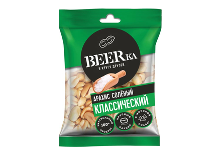 «Beerka», арахис жареный, солёный, 30 г