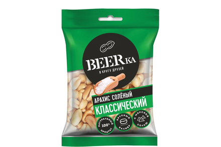 «Beerka», арахис жареный, солёный, 90 г