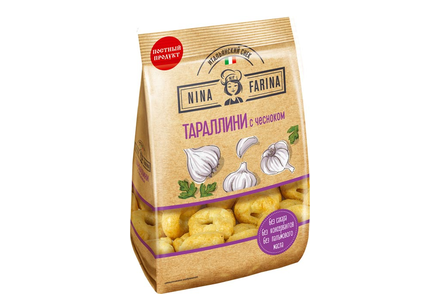 «Nina Farina», тараллини  с чесноком, 180 г