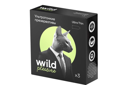 Презервативы латексные Ultra Thin, 3 шт «Wild Pleasure», 14,4 г Презервативы латексные Ultra Thin, 3 шт «Wild Pleasure», 14,4 г