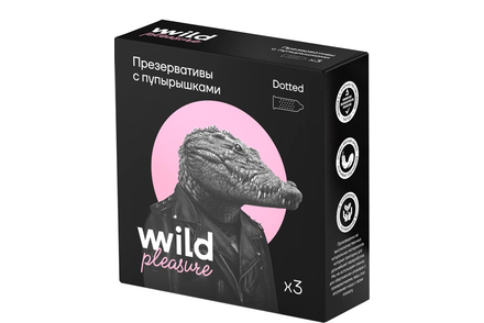 Презервативы латексные Dotted, 3 шт «Wild Pleasure», 15 г Презервативы латексные Dotted, 3 шт «Wild Pleasure», 15 г