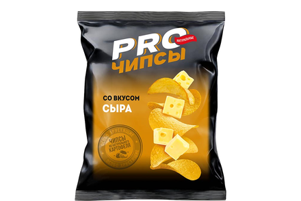 «PRO-Чипсы», чипсы со вкусом сыра, произведены из свежего картофеля, 60 г