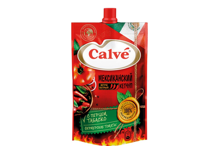 «Calve», кетчуп «Мексиканский» с перцем табаско, 350 г