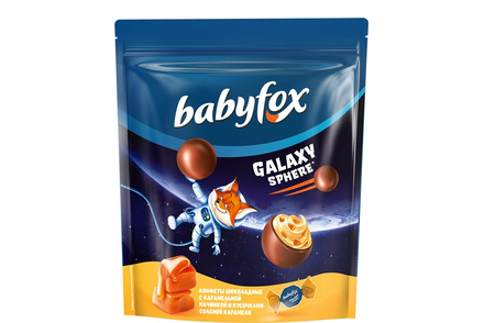 «BabyFox», конфеты шоколадные Galaxy sphere с соленой карамелью, 130 г «BabyFox», конфеты шоколадные Galaxy sphere с соленой карамелью, 130 г