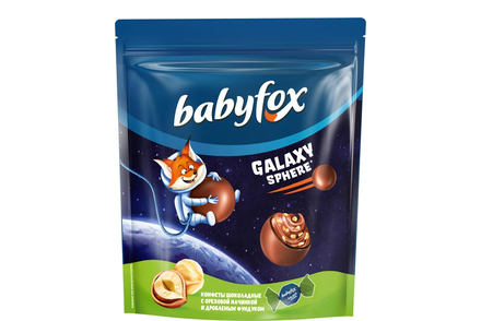 «BabyFox», конфеты шоколадные Galaxy sphere с фундуком, 130 г «BabyFox», конфеты шоколадные Galaxy sphere с фундуком, 130 г