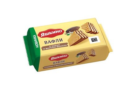 «Яшкино», вафли с какао и вкусом ванили, 200 г