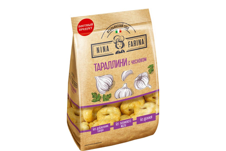 «Nina Farina», тараллини  с чесноком, 180 г