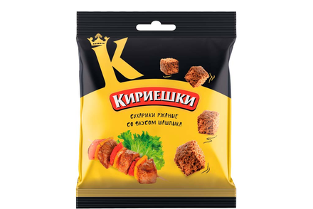 «Кириешки», сухарики со вкусом шашлыка, 40 г