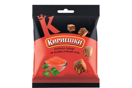 «Кириешки», сухарики со вкусом красной икры, 40 г