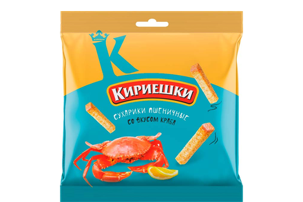 «Кириешки», сухарики со вкусом краба, 100 г