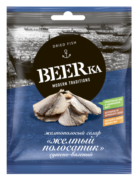 Рыба сушеная «Beerka» жёлтый полосатик, 25 г – купить по приятной цене ...