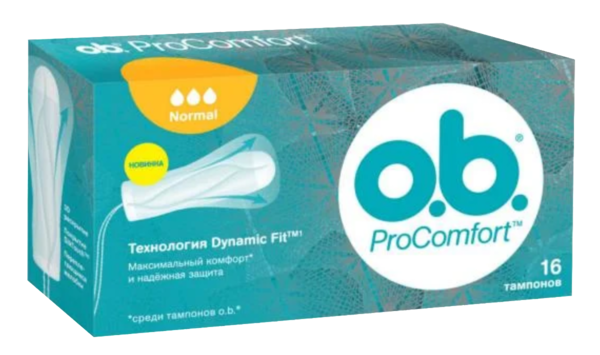 Тампоны «O.B.» Procomfort Normal, 16шт – купить по приятной цене с ...