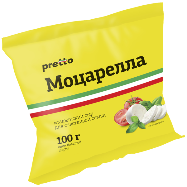 Сыр «Pretto» Моцарелла фиор ди латте в воде, 100 г – купить по приятной ...