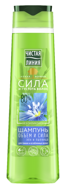 Шампунь «Чистая линия» Объем и сила, 400 мл – купить по приятной цене с ...