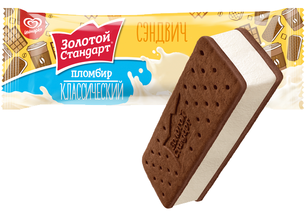 Мороженое «Золотой стандарт» Сэндвич, 69 г – купить по приятной цене с ...