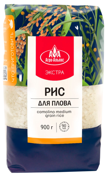 Рис «Агро-Альянс» для плова, 900 г – купить по приятной цене с ...