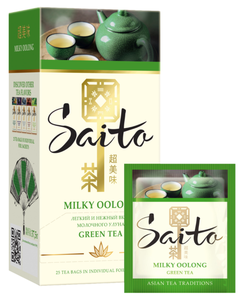 Чай зеленый «Saito» Milky Oolong, 25 пакетиков – купить по приятной ...