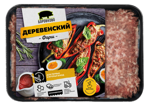 Фарш «Боровково» Деревенский, 400 г – купить по приятной цене с ...