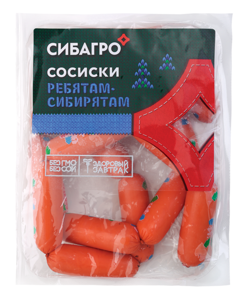 Сосиски «СибАгро» Ребятам сибирятам, 330 г – купить по приятной цене с ...