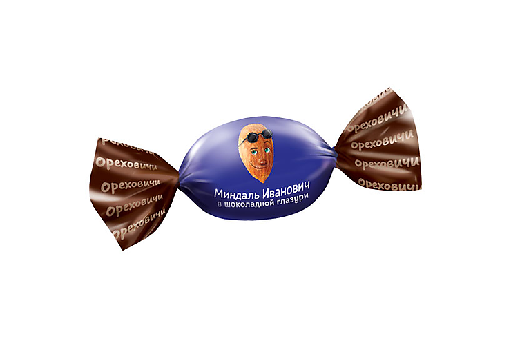 «Ореховичи», конфета «Миндаль Иванович» в шоколадной глазури (упаковка 1 кг)