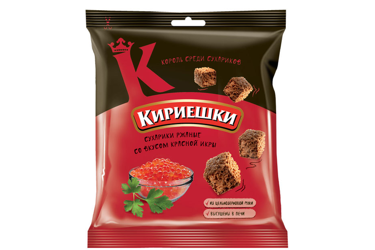 «Кириешки», сухарики со вкусом красной икры, 40 г