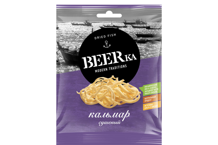«Beerka», кальмар сушёно-вяленый, 70 г