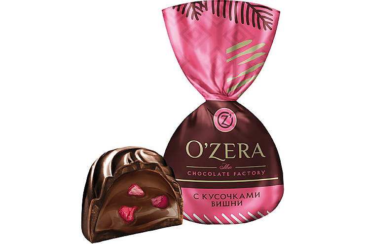 «O'Zera», конфеты с дробленой вишней (упаковка 1 кг)