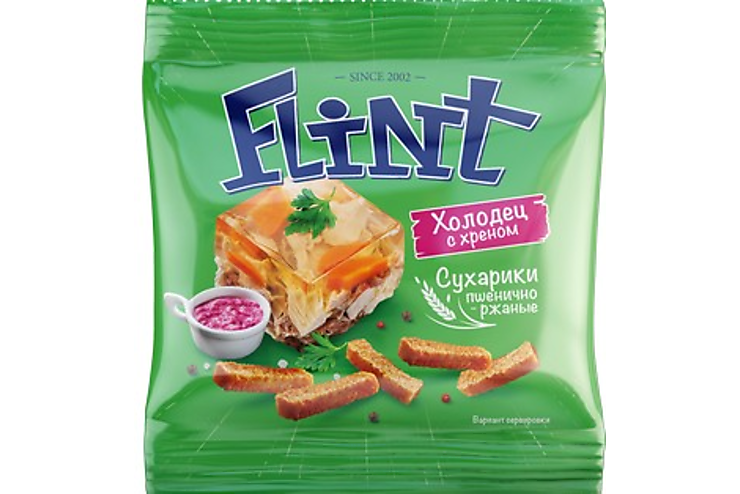 «Flint», сухарики со вкусом холодца с хреном, 35 г