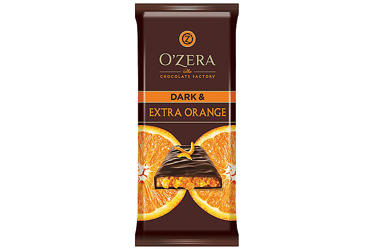 «O'Zera», шоколад горький Dark & Extra Orange, 90 г